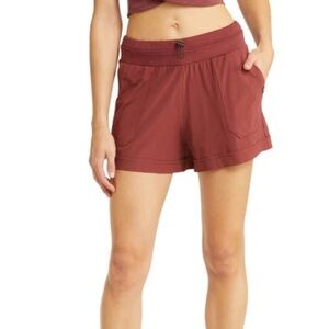 ZELLA HORIZON WOVEN SHORTS IN BURGUNDY PORT Size XL NWOT